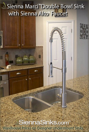 Sienna Marci&trade; Undermount Sink with Sienna Alto&trade; Faucet