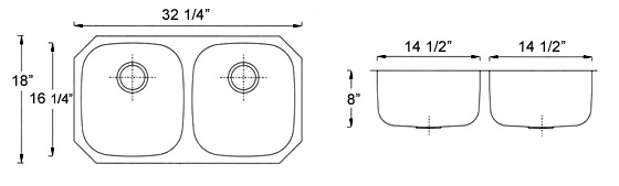 Sienna Polino&trade; - SS208 +GS Dimensions