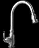 Sienna Fresca&trade; - Solid Stainless Steel Gooseneck Faucet w/ Pull-out